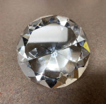 Large Crystal Diamond Paperweight