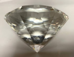 Large Crystal Diamond Paperweight