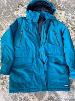 Lands End Ladies Small Squall Fleece Lined Waterproof Insulated Parka
