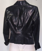 CACHE 90s Gold-Tag Light-Wt Soft Snake-Look LEATHER Jacket Sz 4 UNWORN