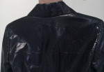CACHE 90s Gold-Tag Light-Wt Soft Snake-Look LEATHER Jacket Sz 4 UNWORN