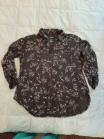 Ladies Brown Blouse by Sonoma -- X- Large