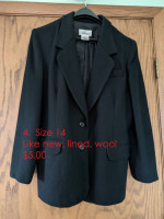 Clothing, blazers, t-shirts, M,L,XL,14