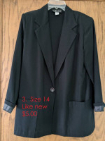 Clothing, blazers, t-shirts, M,L,XL,14