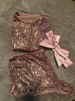 New 2pc VICTORIA’S SECRET Sequin Cami and Shorts Set