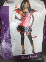4HalloweenCostumes-Devil Grrl,Race Car Driver,Flag Girl Suit,RockGirl