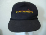 VTG GOLDEN EYE 90's Movie Promo Cap EmbroiderLogo Leather ADJ Strap VG