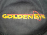 VTG GOLDEN EYE 90's Movie Promo Cap EmbroiderLogo Leather ADJ Strap VG