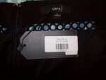 Black suede pencil skirt Ladies size Med, Peep Show shorts size Large