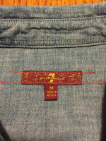 7 For All Mankind Denim Shirt Size M - New