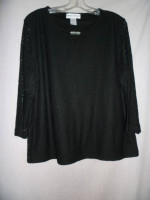 New, Lady's Fancy Pull Over Summer Blouses, Sizes Petite Large to PXL