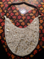 ROXY Hobo Purse with Mother of Pearl Beads
