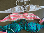 6 Gently used Bathing Suit tops incl. O'Neill +Eliana- Size small