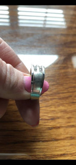 Men’s .50 ctw double row natural diamond wedding band ring. 10K gold