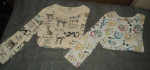 Jess & Jane 2 Cat Print Tops - Size 1X Excellent Cond!