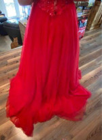 Glow Red Corset Prom Dress size 10/12