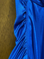 Pre Owned Prom or Wedding Guest Dress Blue Floor Length Key Hole Back