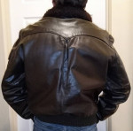 Vintage genuine leather Chess King bomber jacket.