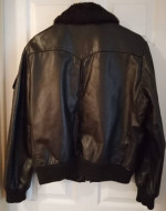 Vintage genuine leather Chess King bomber jacket.