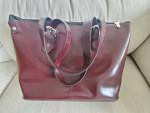 Jack Georges Milano Collection Madison Avenue Tote, Cherry. NEW!