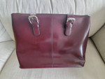 Jack Georges Milano Collection Madison Avenue Tote, Cherry. NEW!
