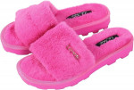La Jolie Unisex Adult Pink Indoor/Outdoor Faux Fur Slide Sandal Slippe
