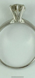 Love story .87 carat round diamond solitaire engagement ring.14K