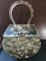 Gillis Originals Silver Confetti Lucite Purse
