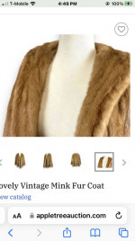 Lovely vintage mink fur coat