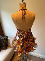 Flounce dress, 2-way straps