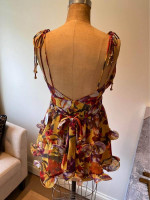 Flounce dress, 2-way straps