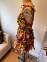 Flounce dress, 2-way straps