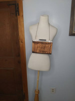 NWOT Annabel Ingall clutch with attached chain Bronze