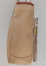 Coach C06M-10101 Hamptons Weekend Collection XL Gold Satin Tote EXC+