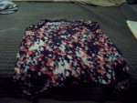 ana blue colorful short sleeve top size-1X