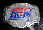 ALP Belt Buckle Enamel Pewter Hit Flag Eagle Silver Red Blue Will Ship