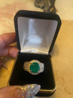 Fabulous! Custom Emerald/ Diamond Ring