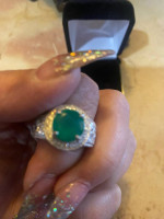 Fabulous! Custom Emerald/ Diamond Ring