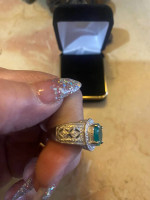 Fabulous! Custom Emerald/ Diamond Ring
