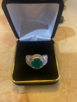 Fabulous! Custom Emerald/ Diamond Ring