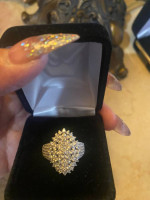 Gorgeous! Sparkly! Diamond Silver Ring