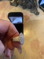 Gorgeous! Sparkly! Diamond Silver Ring