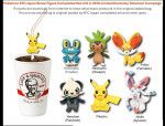 Limited Edition Pokémon 2016 Japan KFC Straw Figure Completed Set