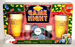 Game Night Poker Set – Poker Chips/Pint Glasses/Pretzels Unopened/New