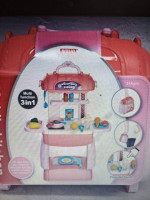 child's mobile kitchen multifunction 3 in 1 playset