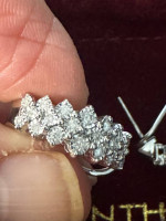 Beautiful diamond set  earrings and ring