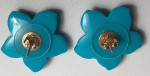 14K Turquoise Flower Earrings