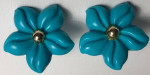 14K Turquoise Flower Earrings