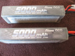 Pair of Gens Ace 2 Cell 5000 mah Lipo Batteries