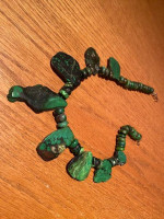 Green Jasper Chunky Necklace Gem Statement Free-formed Jewelry